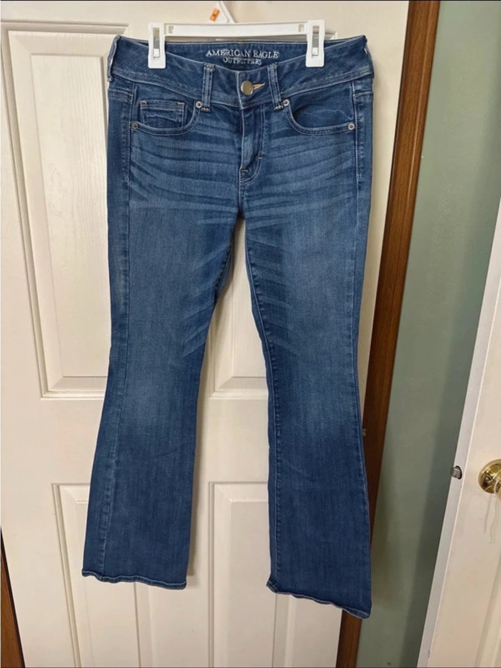 American Eagle Outfitters Women's Medium Blue Flared Jeans